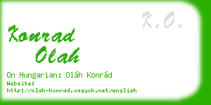 konrad olah business card