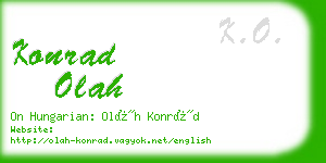 konrad olah business card